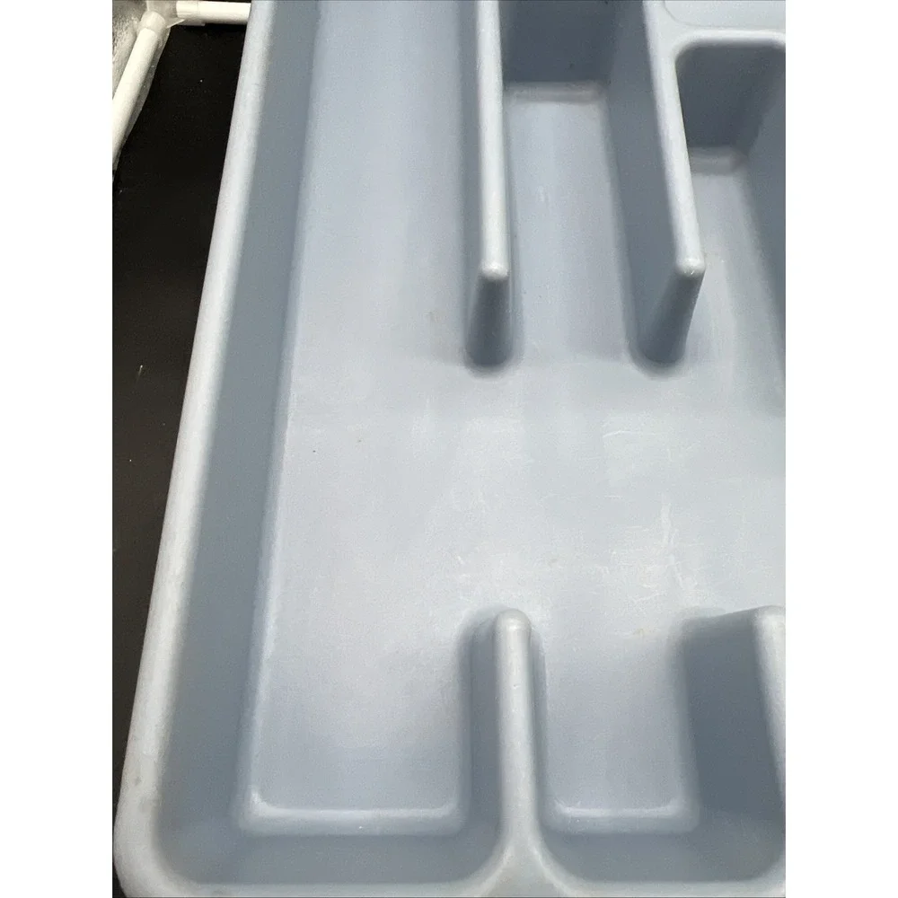 Rubbermaid Blue 2922 Vintage  Silverware Flatware Utensil Holder Tray Organizer